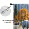 2pcs, spring summer Curtains Two Horses Semi-Sheer Curtains Versatile Polyester Fabric Decorations Perfect for Bedroom, Office, 5