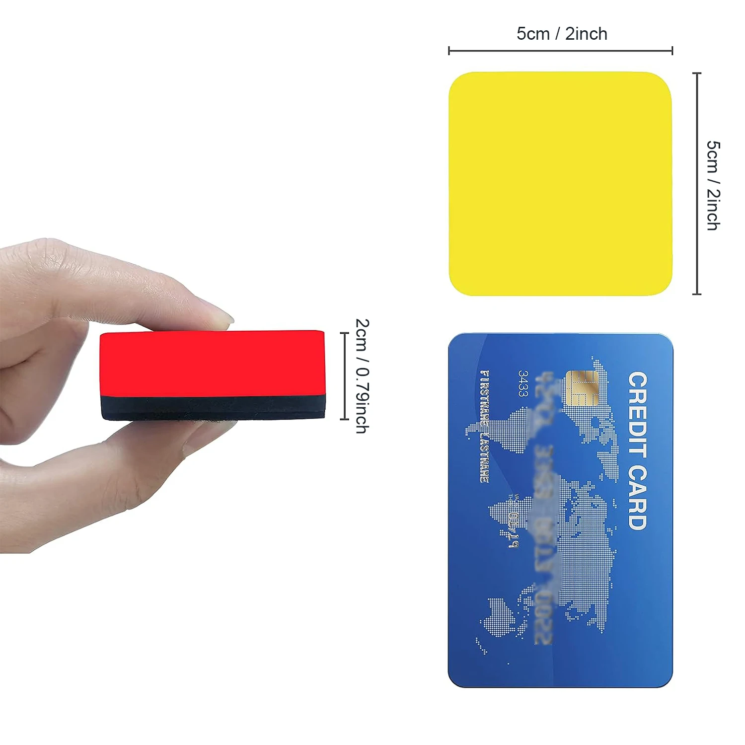 6pcs/12pcs, Mini Dry Erase Board Eraser, Magnetic Whiteboard Eraser Eva Board Eraser, Kids And Teacher Supplies, Home And Office 2