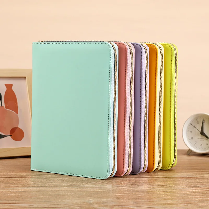 

New A5 A6 B5 Loose Leaf Zipper Binder Refill, Photo Card Collection Book Postcard Organizer Diary Notebook School Stationery