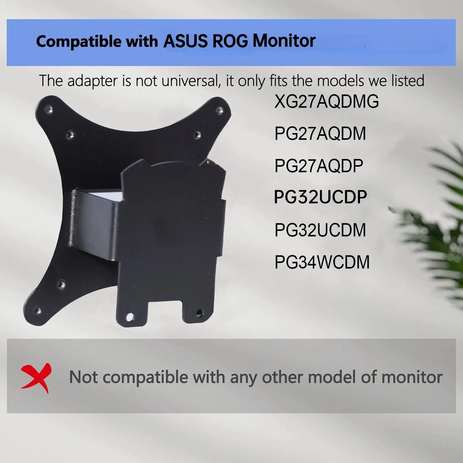 ASUS ROG PG27AQDM PG32UCDM XG27ACDNG XG32UCDS 모니터 암용 새로운 벽걸이 브래킷 VESA 어댑터 75x75 100x100