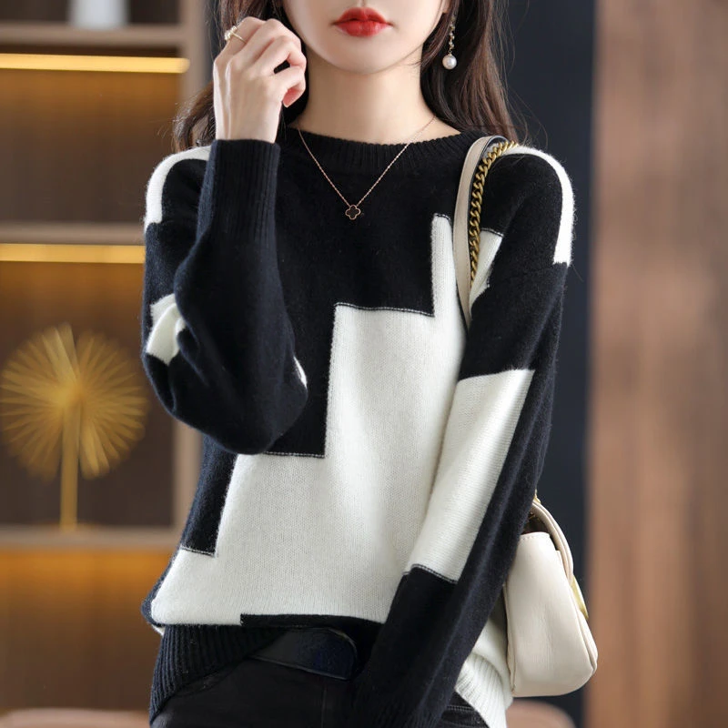 Autumn Crewneck Tops Jumper Korean Women's Sweater 2023 Trend Clothes Sweaters for Women Knitted Fashion Pullover