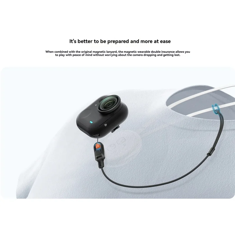 ABZZ-Insta 360 GO 울트라 액세서리용 액션 카메라 스트랩 퀵 릴리스 안전 코드 GO 울트라용 분실 방지 코드