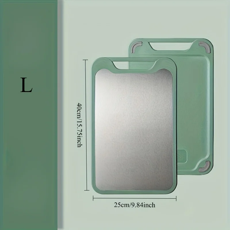 Double-Sided Chopping Board Made of Stainless Steel - Versatile, Spacious Kitchen Surface - Long-Lasting, Simple To Clean