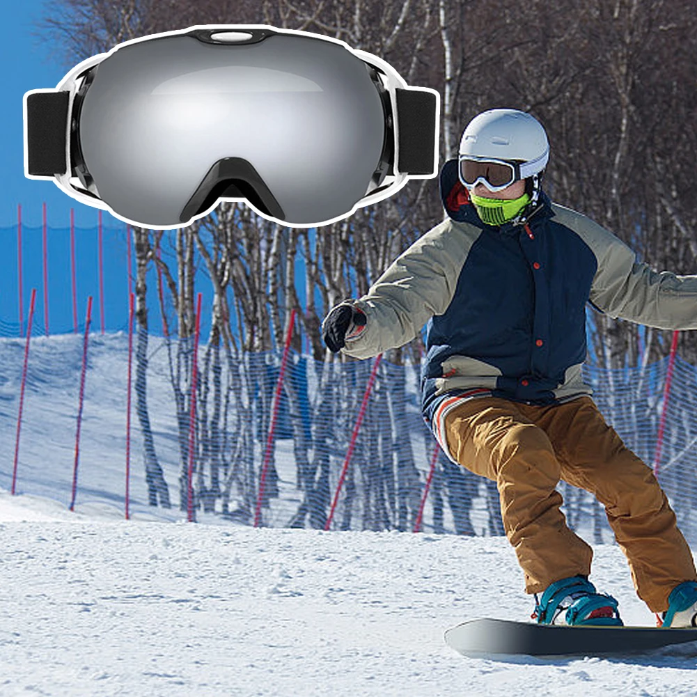 

UV Protection Anti-Fog Spherical Ski Goggles Anti-Collision Anti-Glare Lens Goggles Men Snowboard Glasses Women Winter Outdoor