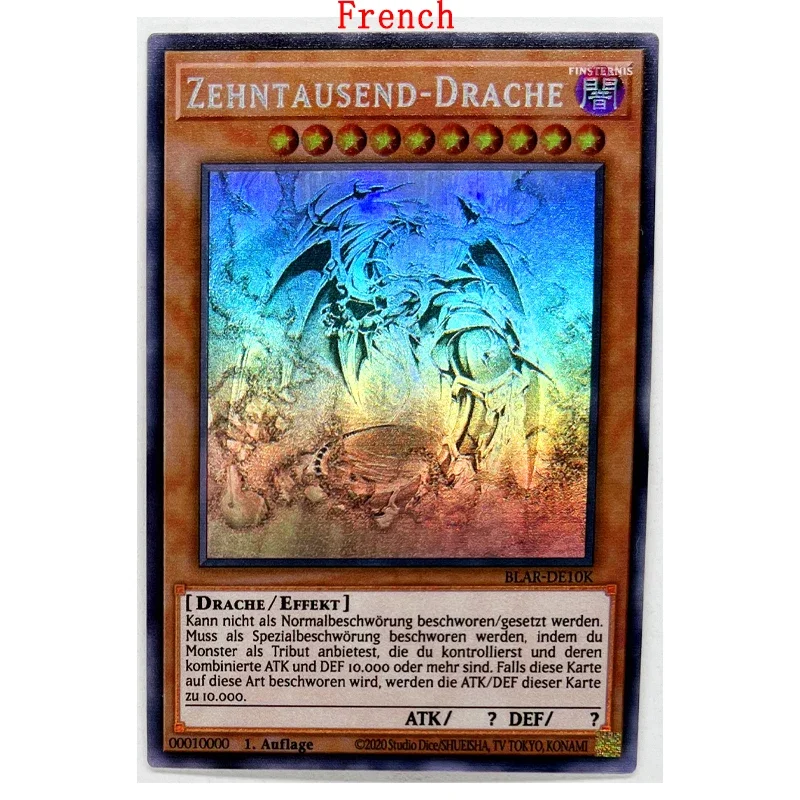 Yu Gi Oh 10000SER Ten Thousand Dragon French German DIY Colorful