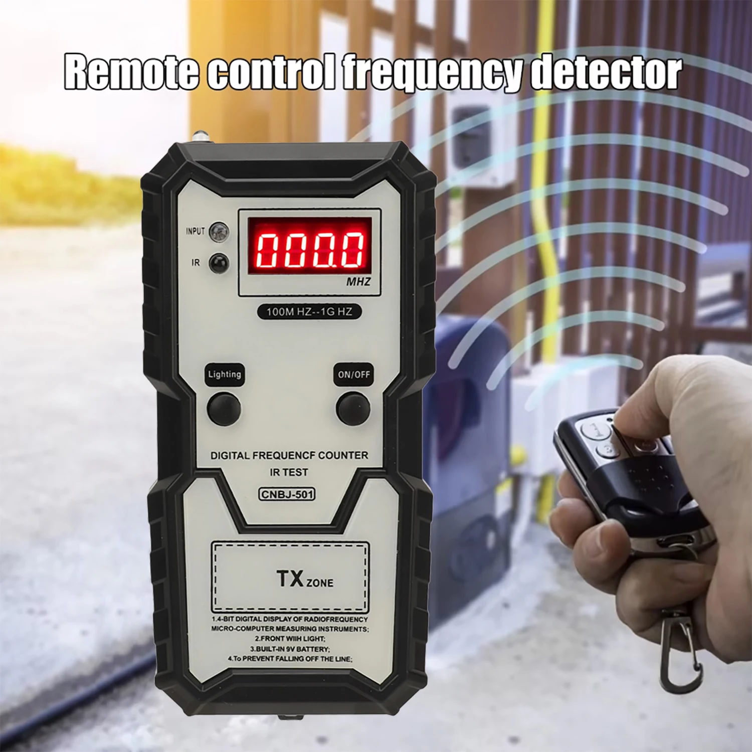 Frequency Tester Car Key 10-1000MHZ, PL001 Door TV RF IR Remote Control Tester D