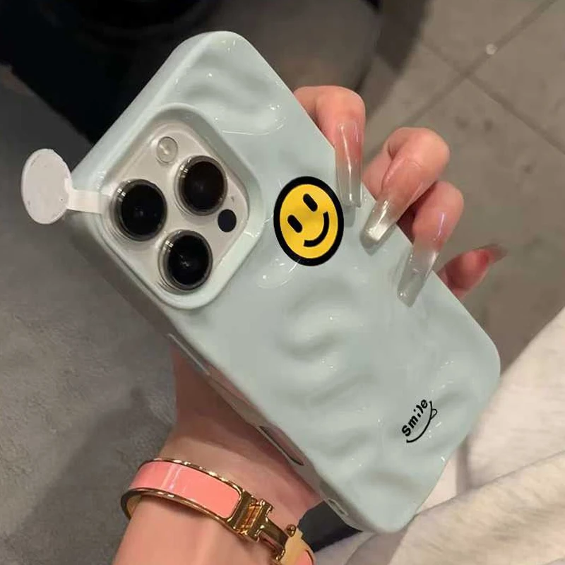 Yellow Smiling Face Design Phone Case - Soft Protective Cover