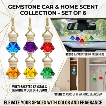Profumatore per Auto a Forma di Ciondolo con Olio Essenziale, Deodorante Universale, Accessorio Auto Originale, Aromatizzante per Auto 7ml, Olio Profumato da Appendere all'Auto