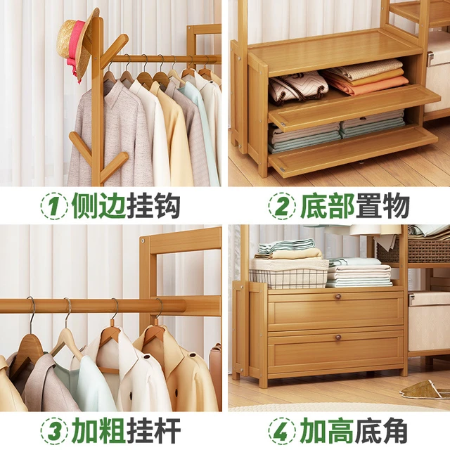 Meble Guarda ropa, armario organizador de ropa, perchas de Pared, muebles  para el hogar, Perchero de pie, armario de dormitorio - AliExpress