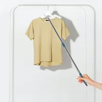 Clothes Rail Reach Rod Drying Supply Closet Pole Smart Curtains Adjustable Balcony Telescopic Coat Hangers Household 2