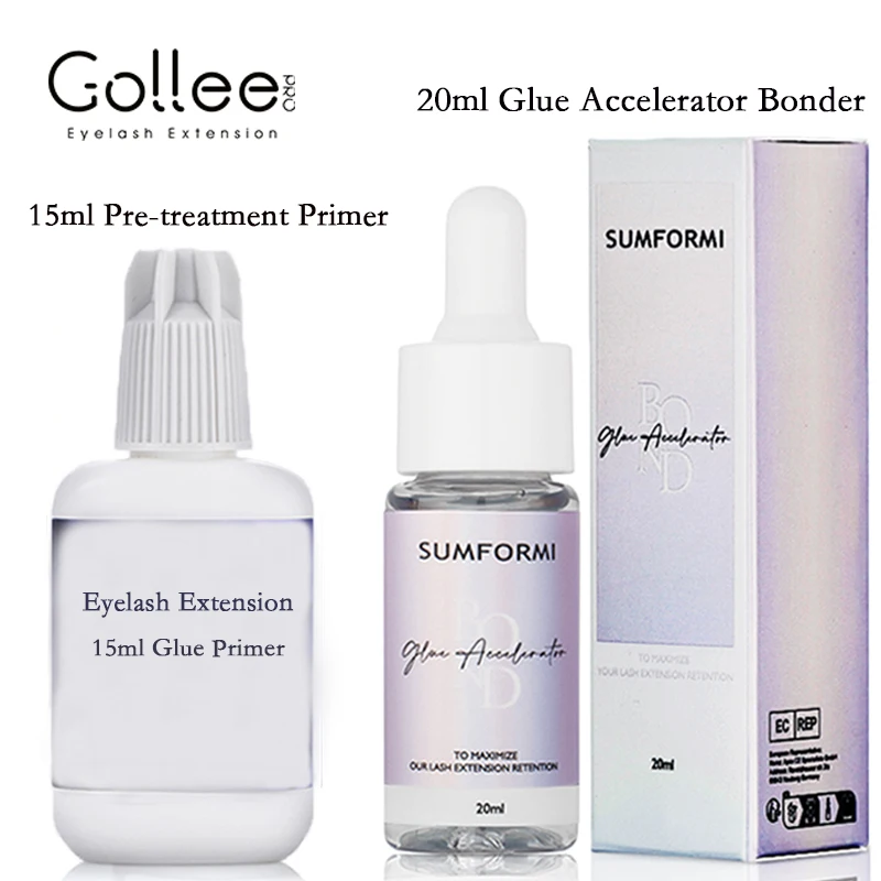 

Gollee Lash Bonder and Primer 15ML Primer and Super Bonder Eyelash Deep Clean Lash Oil Dust Fixing Agent Help Adhesive Supplies