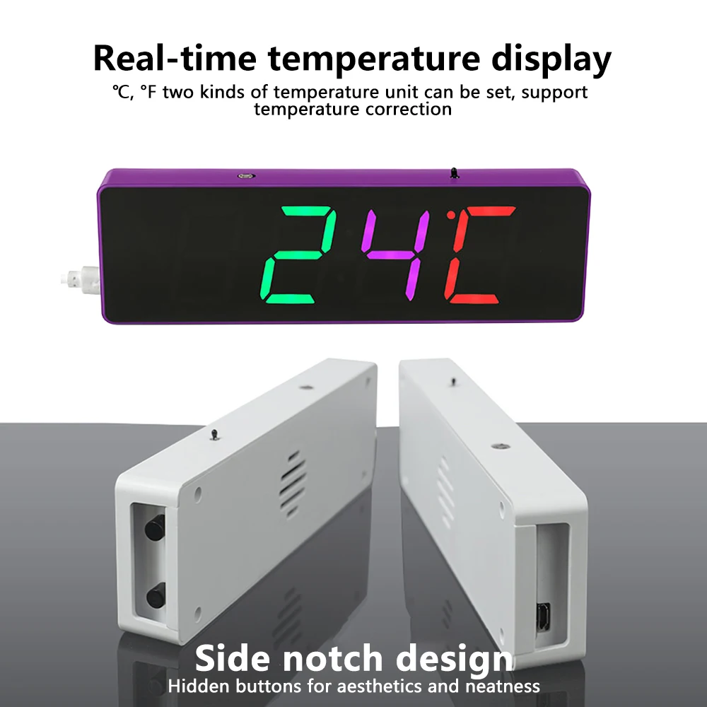 Digital Clock DIY Kit Colorful Digital Electronic Clock Single Chip Welding Practice Loose Parts