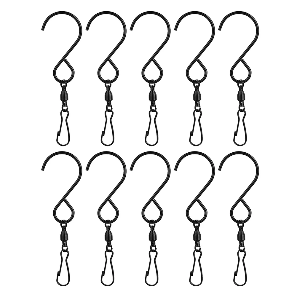 

10 Pcs String Light Hook Hanging Hooks for Wind Hanger Clip Swivel Chimes Bird Feeders Outdoors