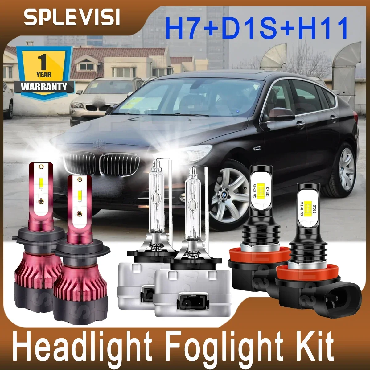 

LED Car Lights For BMW 535I 2008 2009 2010 2011 2012 2013 2014 2015 2016 LED High Beam H7,Low Beam Xenon Lamp D1S,Foglamp H11