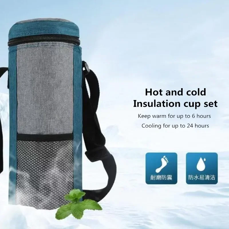 

Outdoor Camping Water Bottle Cooler Bag Universal Water Bottle Bag Large Capacity Thermal Insulation Bag Camping Accessories