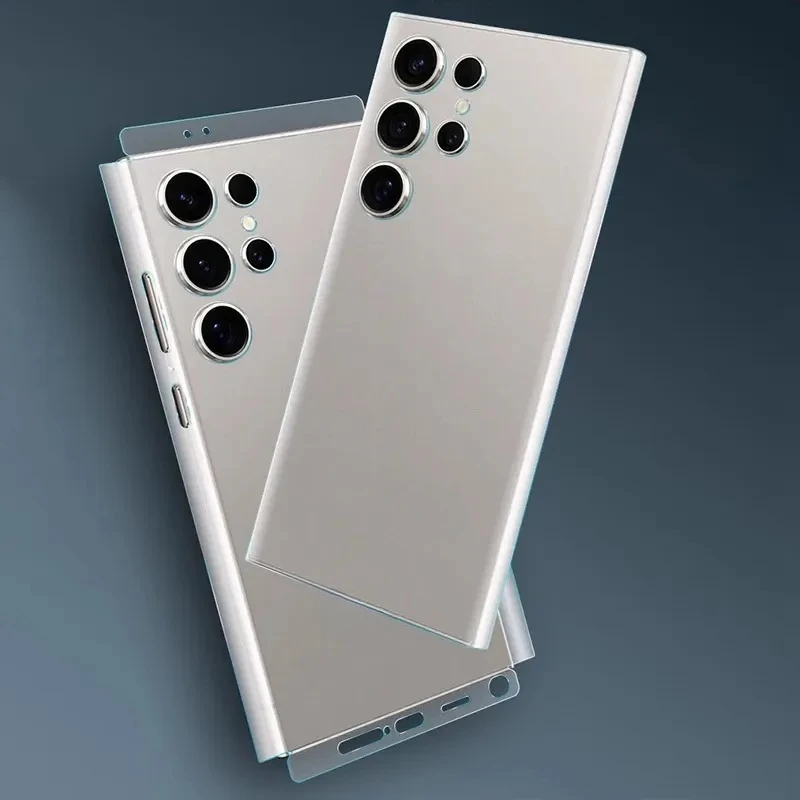 2 Pezzi Pellicola Idrogel Posteriore per Samsung Galaxy S25 S24 Ultra Plus, Protezione Schermo HD Trasparente, Pellicola Protettiva S25 Plus S25 Ultra - immagine 3