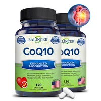 120pcs Organic Q10 Coenzyme 400mg Capsules Cardiovascular and Heart Health Energy Vitamins Beauty and Health