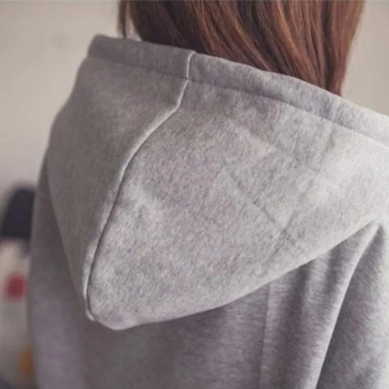 2023 autumn and winter women's long sleeve pullover sweater women's large size loose long hooded velvet padded top coat
