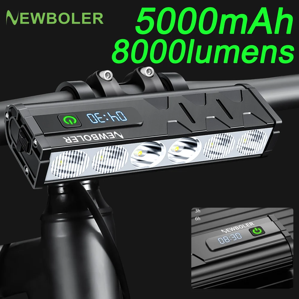 مصباح الدراجة الأمامي NEWBOLER بقوة 5000 لومن، مزو...