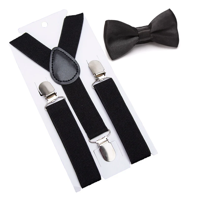 Suspenders Bowtie Set Kids Boy Girl Childrens Christmas Gift Designer Adjustable Y-Back Braces Wedding Clothing Accessories