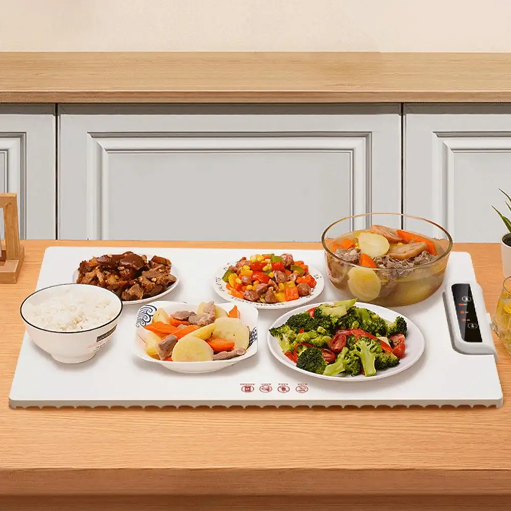 Food-grade Silicone Heating Tray Portable Electric Heating Tray Portable Electric Warming with Adjustable for Fast