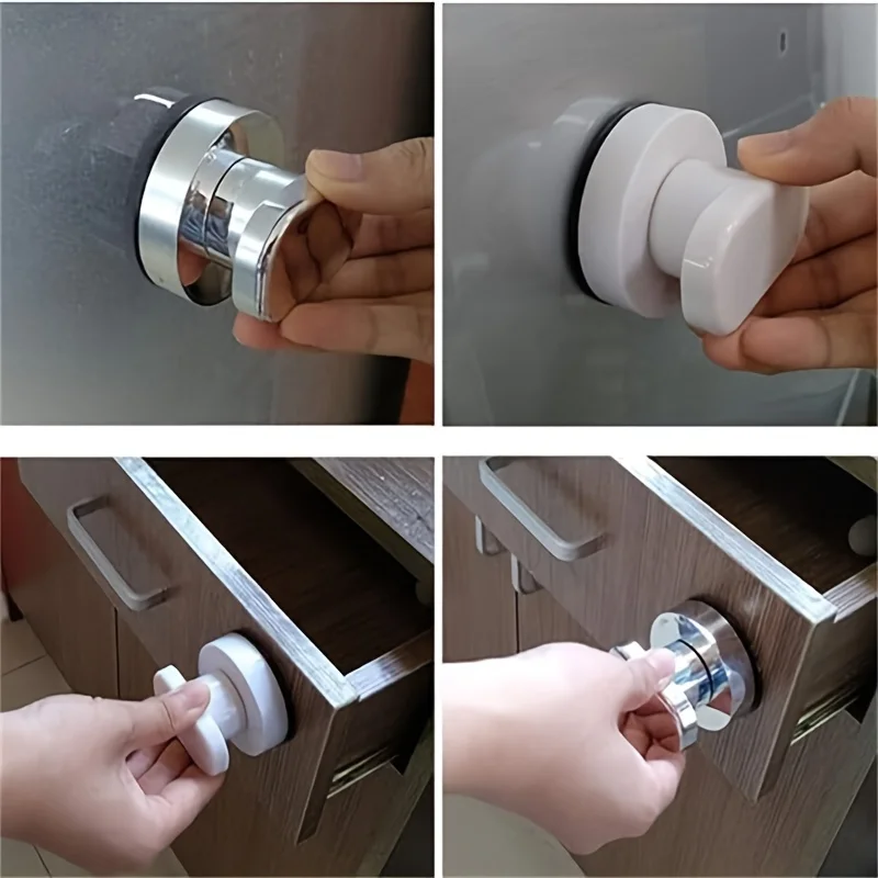 Door Knobs Cabinet Drawer Knobs Handle Drawer Push Pull Suitable for Sliding Door Glass Door Cabinet Door Without Drilling Easy to Install