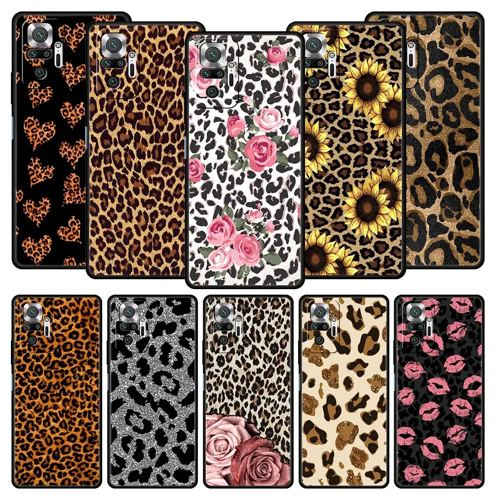 Tiger Leopard Print Floral Phone Case Cover