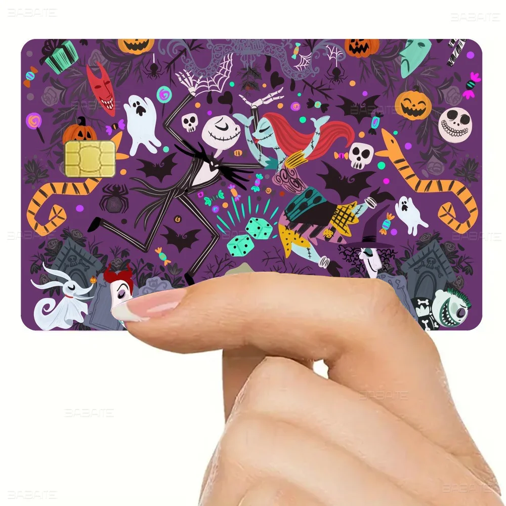 Jack Skellington Spiel Anime Aufkleber Film Haut Abdeckung Fall Für Kleine Große Kein Chip Debit Kreditkarte Vorderseite – Detail 8