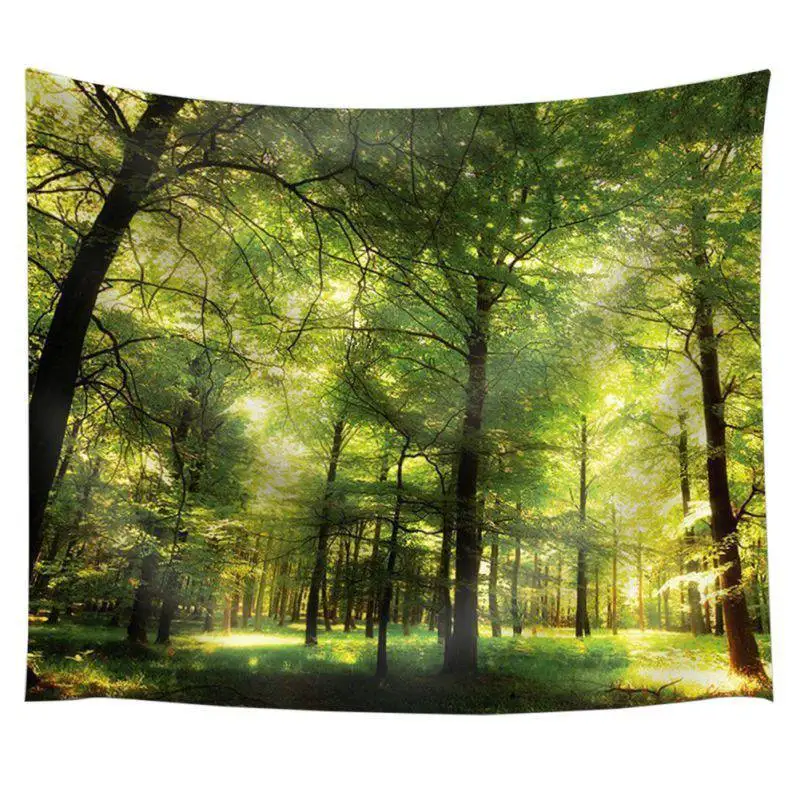 

Indian Tapestry Forest Wall Hanging Hippie Landscape Mandala Bedspread Ethnic Beach Throw Towel