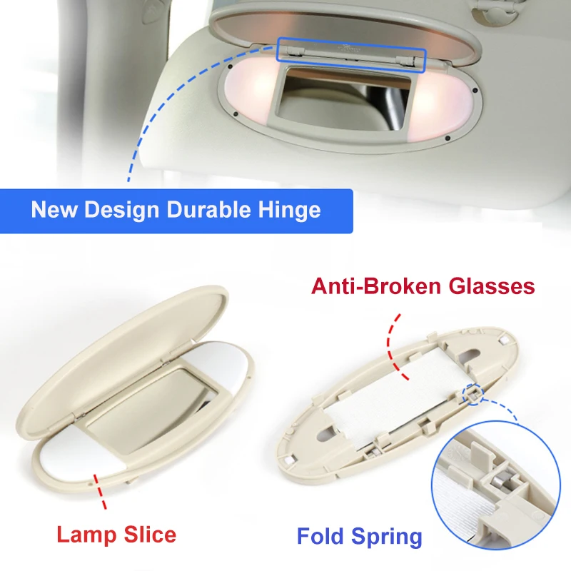 Interior Sunvisor 51167361833 Car Accessory With Mirror Replacement For