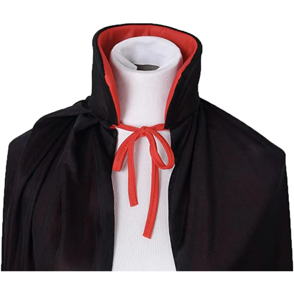 Mantello Reversibile Con Cappuccio, Unisex, Nero/viola, Taglia Piccola, Per Halloween, Natale, Vampiri, Cosplay - Foto 2