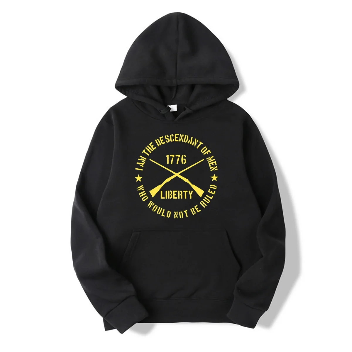 

Winter Men I Am The Descendant of Men Who Would Not Be Ruled1776 Molon Labe, Hoodies Women Sportswear Long Sleeves Unisex M-5XL