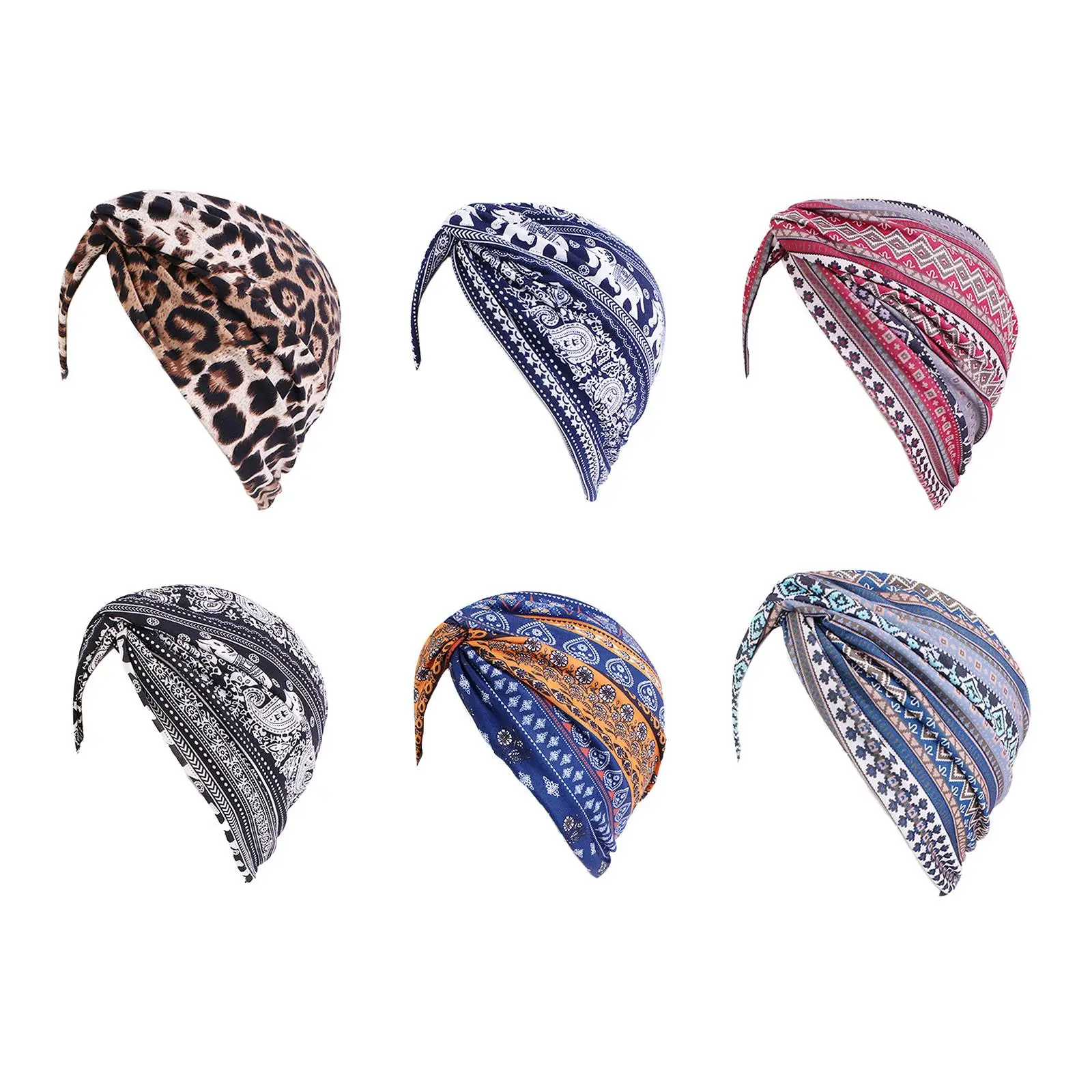 

Soft Chemo Caps Print Head Scarf Cover Hat Bandana Turban Hat Headwrap for