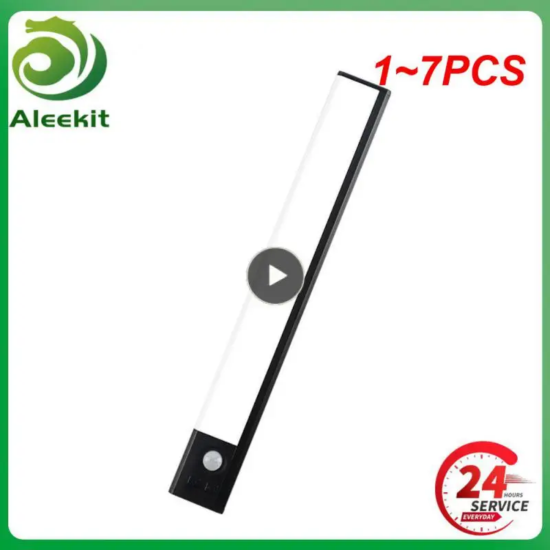 

1~7PCS Human Body Infrared Ultra-thin Stepless Dimming Led Sensor Light Wiring-free Charging Battery Life