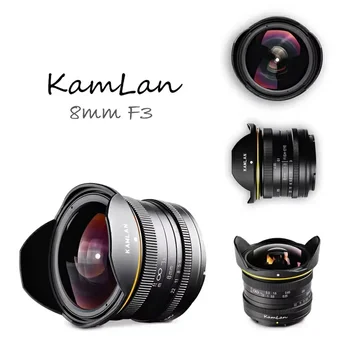 Kamlan 8mm F3.0 APS-C Messa a fuoco fissa grandangolare Obiettivo manuale puro Obiettivo per fotocamera Mirrorless per Canon Fuji Macro 4/3