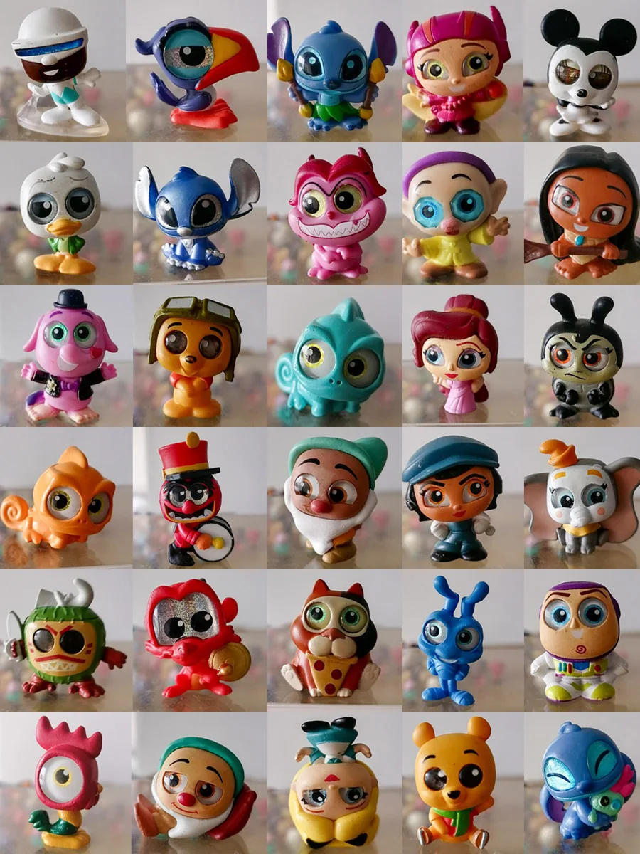 

Disney Cartoon Doll Doorables Big Glass Eyes Figures Collection Stitch Snow White Dwarfs Moana Toy Story Winnie Pooh Bear Gifts