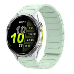 Magnetic Fashion Silicone Band - 20/22mm Bracelet - 22mm width (Pale mint green)