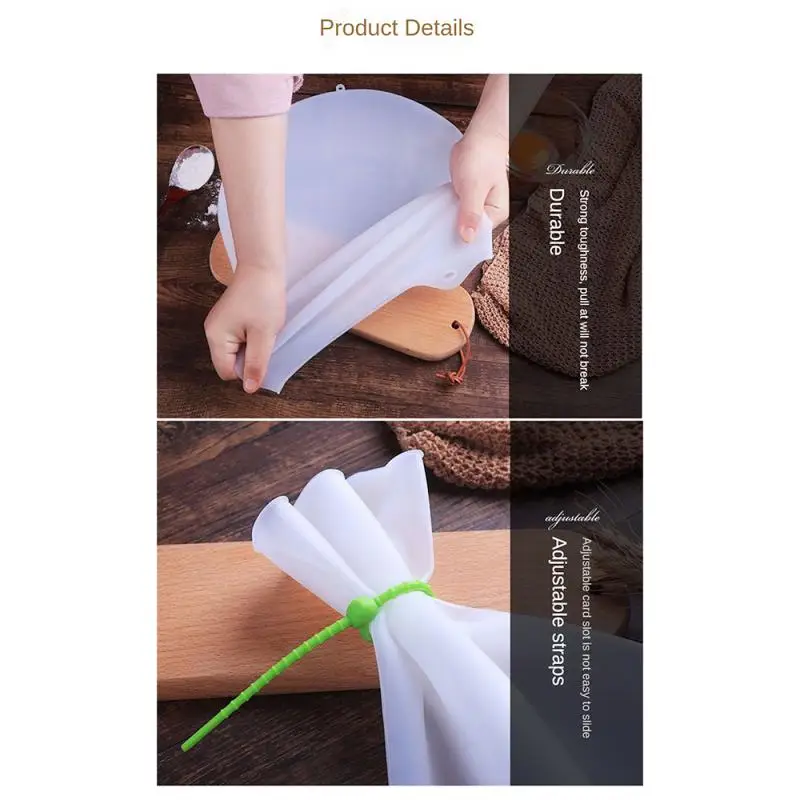 1~5PCS Silicone Kneading Dough Bag Blend Flour Mixing Mixer Bag For Bread Pastry Pizza Mixer Nonstick Baking Kitchen,dough kneading bag