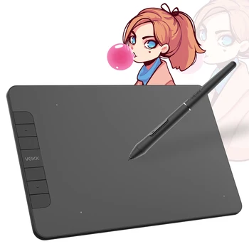 VEIKK VK640 6X4 INCH Graphics Tablet For Drawing Writing Osu Game 8192 Level Battery-Free Pen Digital Tablet Windows Android Mac