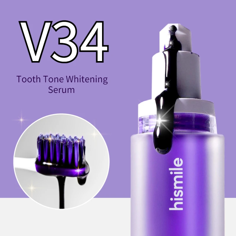 

Hismile V34 30ML Color Correction, Purple Toothpaste, Beauty Care Teeth Whitening,Stain Removal, Teeth Whitening Booster,