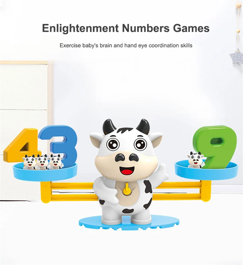 Monkey Balance Math Game Montessori Educational Toys for Kids Preschool Baby Development Toys Number Teaching Children Math Toys 6