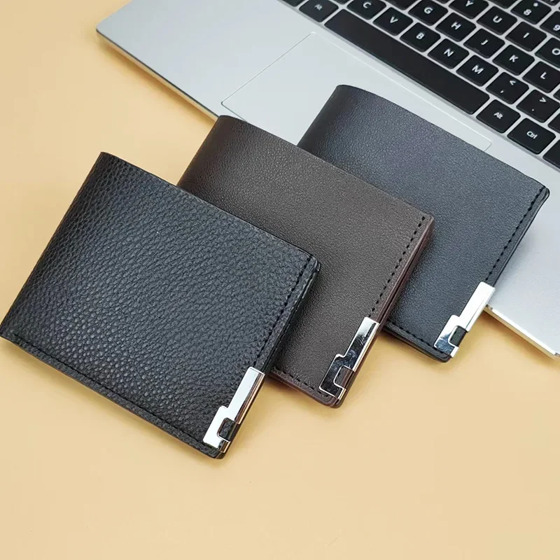 

Men's Wallet Short Money Clip Horizontal Wallet Monedero Para Hombre