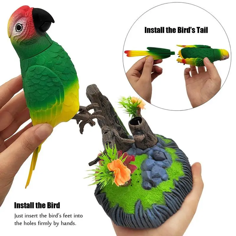 Electronic Talking Bird Simulated Chirping Bird Fun And Interactive Electronic Bird Toy For Boys Girls Kid Adults For Home Kids 3