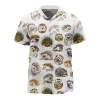 Jumeast Cute Hedgehog Pattern Short Sleeve Hawaiian Shirt Animal Graphics Polyester Aloha Shirts Tropical Casual Man Clothing 2