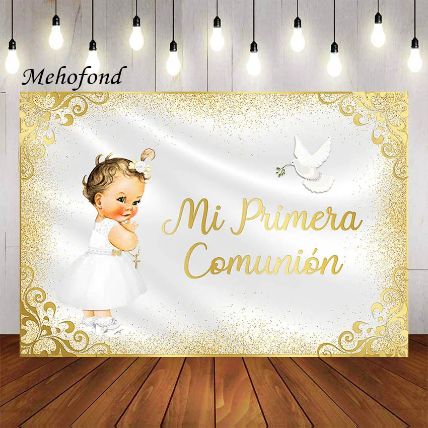 Mehofond Fotografia Sfondo Mi Primera Comunion Battesimo Colombe Ragazza Battesimo Prima Comunione Sfondo Studio Fotografico