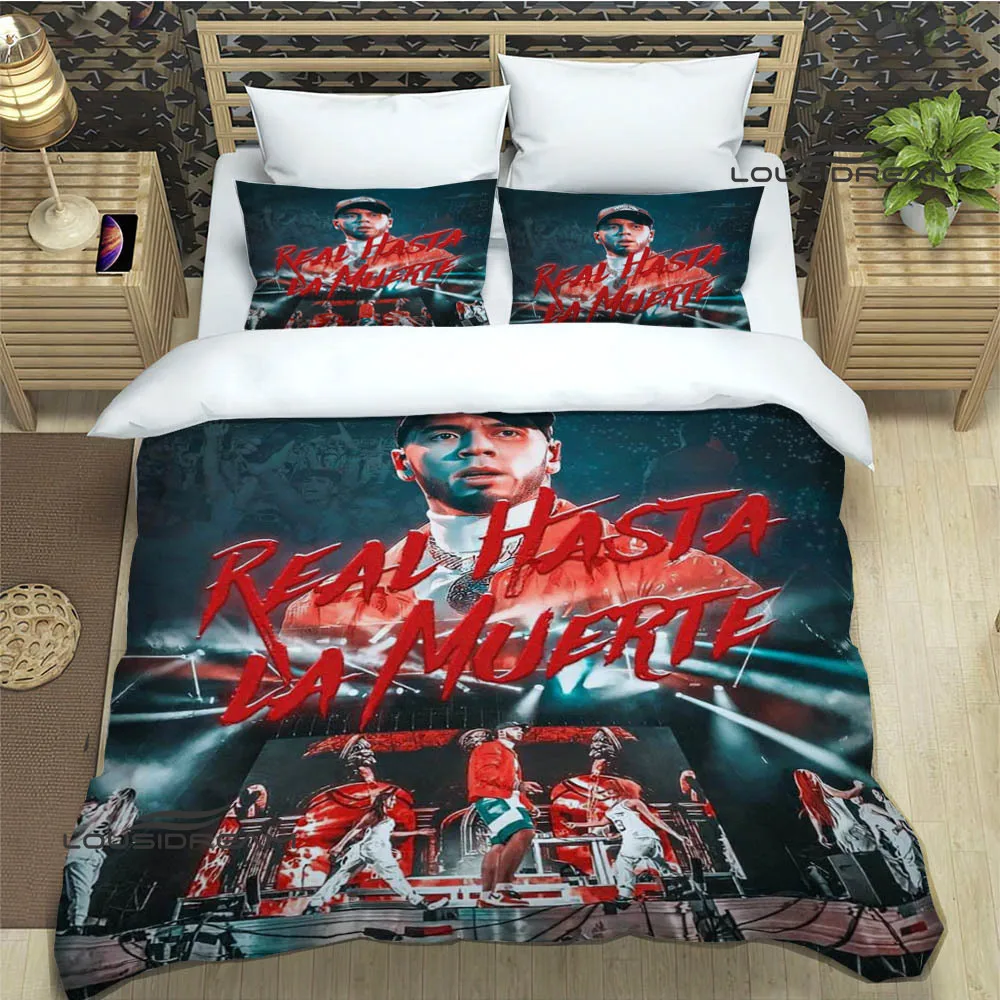 Rapper Anuel AA printed Bedding Sets exquisite bed supplies set duvet cover bed comforter set bedding set luxury birthday gift 4