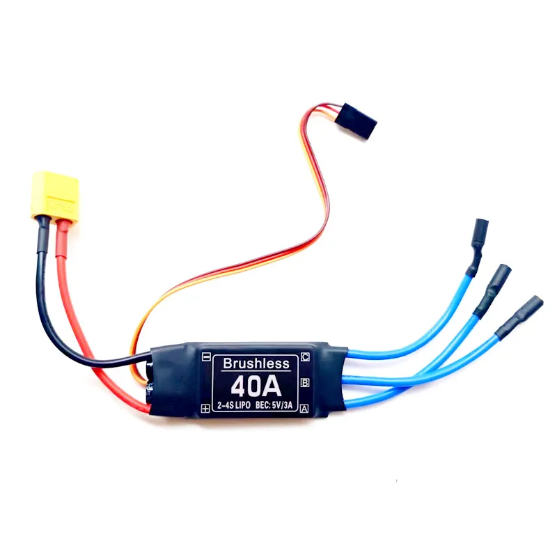 ECSiNG ESC 30A Sans Balais 2-4S – Contrôleur PWM 8kHz Avec BEC Pour Avion RC, Courant 35A Crête