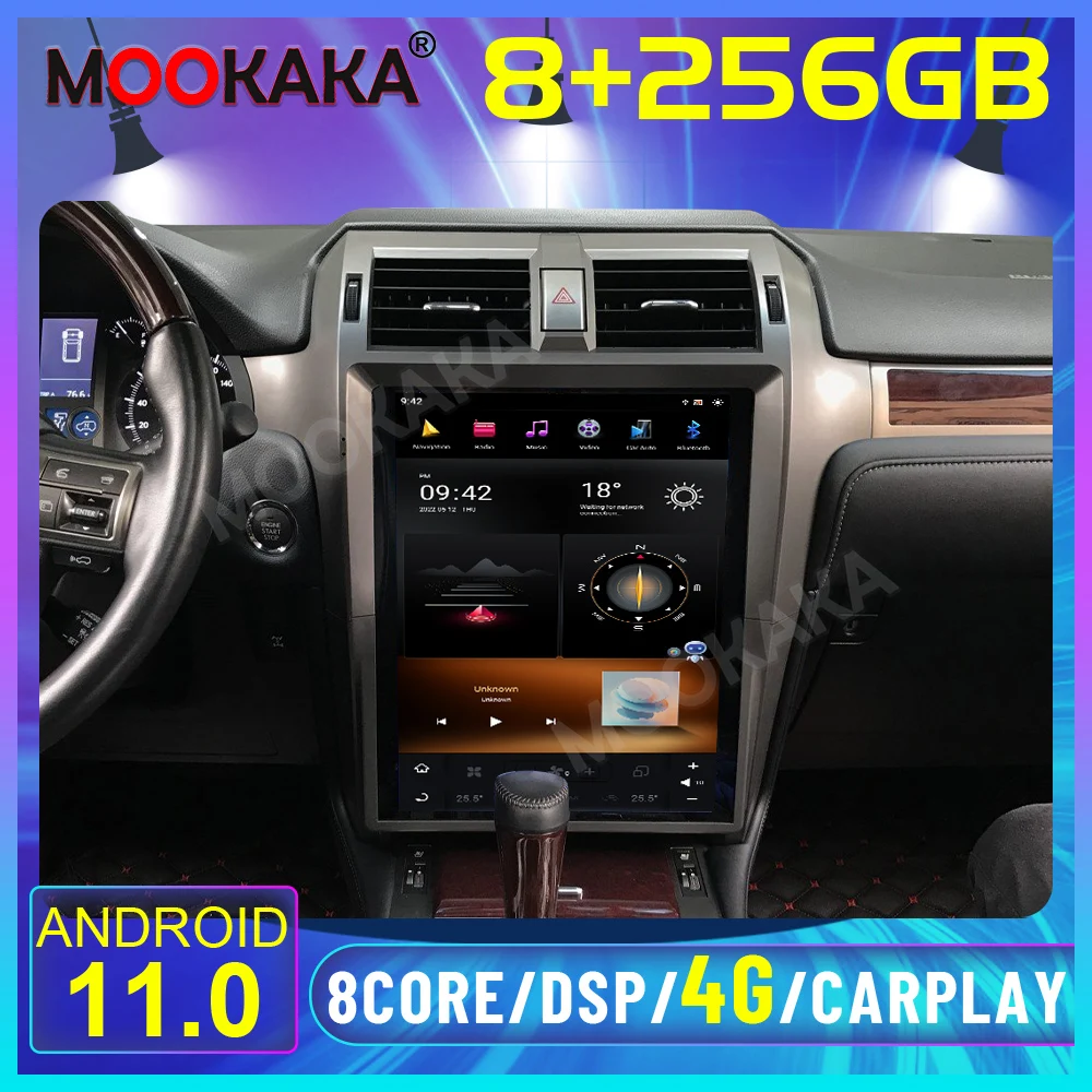 Android1108G256GBTeslaCarMultimediaDVDPlayerForLexusGX460