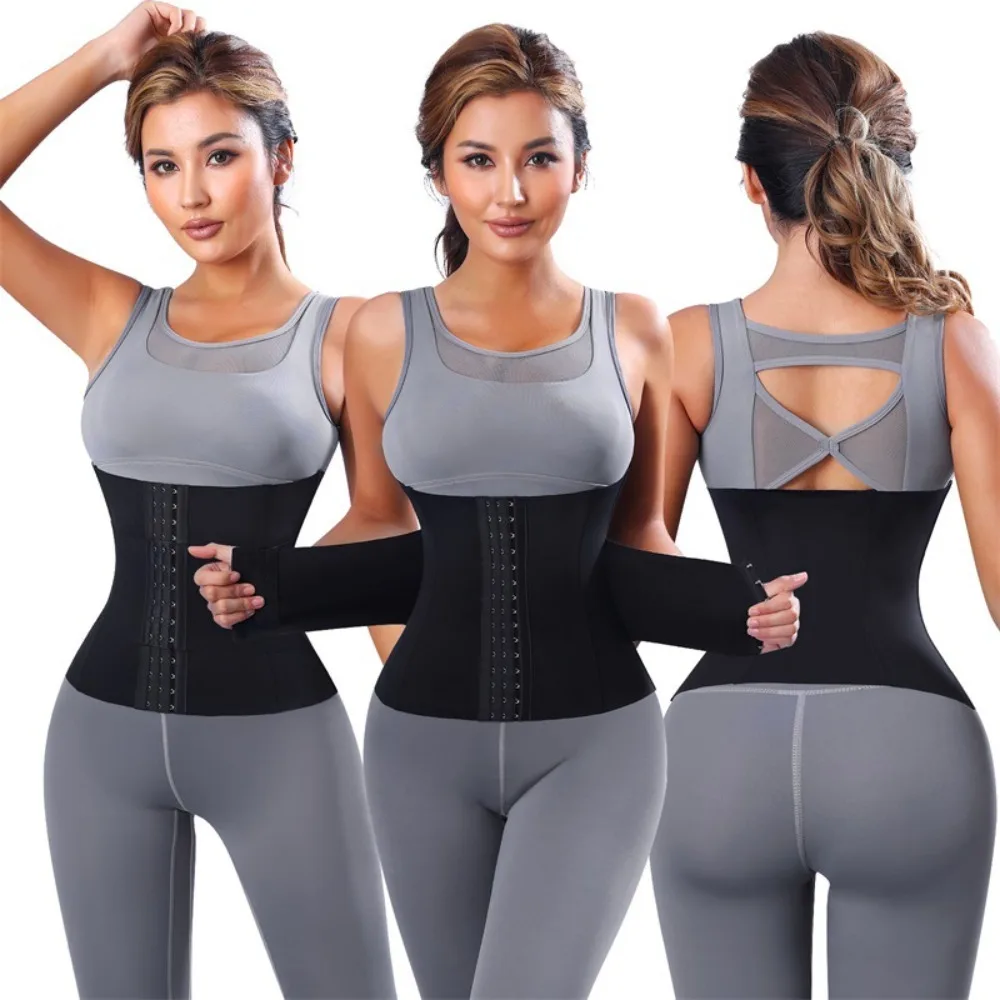 

S to XL Women Shapewear New Ice Silk Seamless Slimming Sweat Girdle Waist Trainer Double Belt Tummy Control Body Shaper Women
