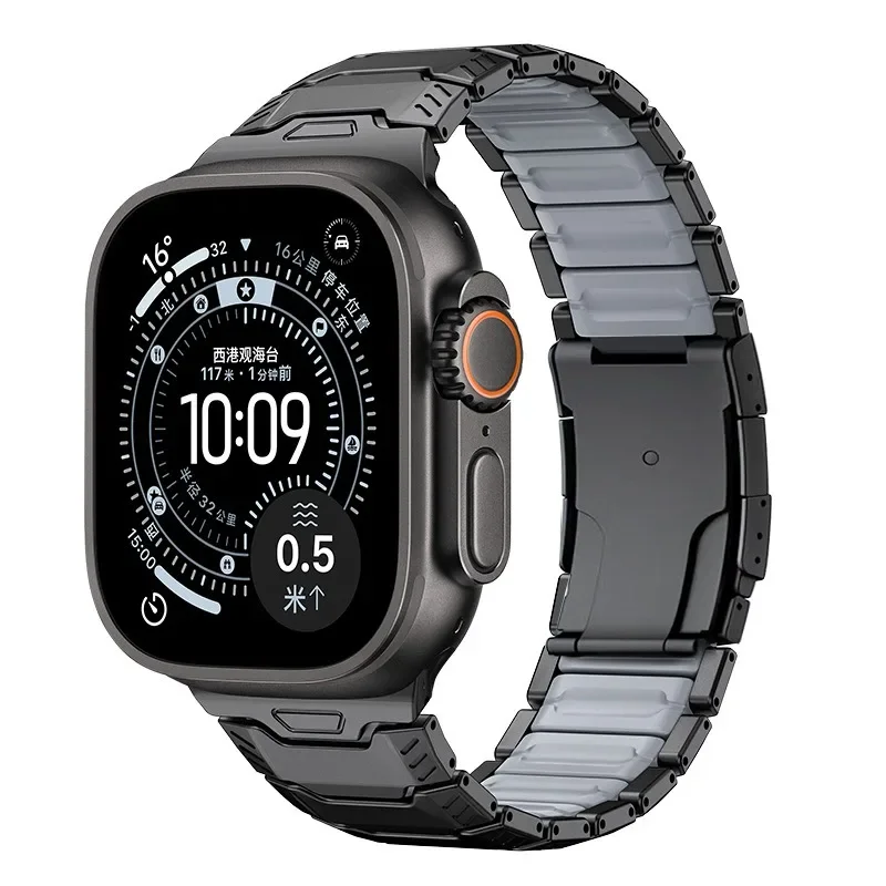 Luxury Titanium & Silicone Magnetic Band
